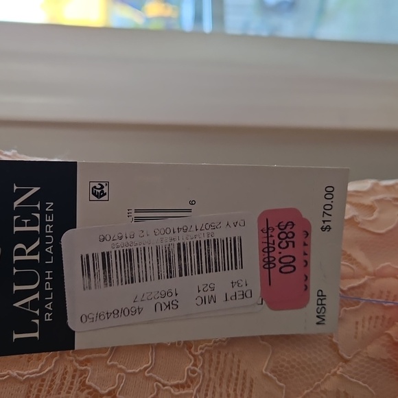 Ralph Lauren NWT peach dress, size 12 - Picture 5 of 5